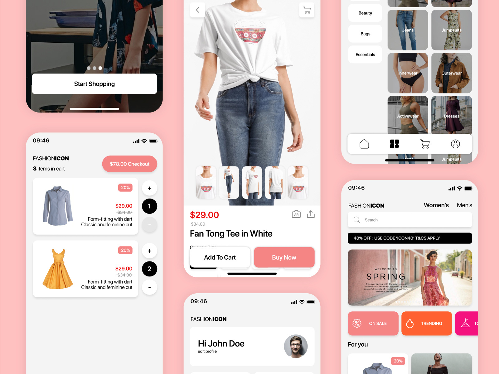 Fashion Ecommerce App by Ben Loh on Dribbble