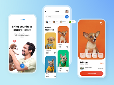 Pet Finder | Mobile Apps apps clean design finder graphic design light pet pet finder ui uidesign ux