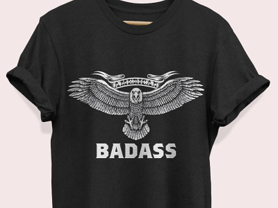 Badass T shirt black illustraion logo print tee tee design tee shirt tshirt tshirt design vector