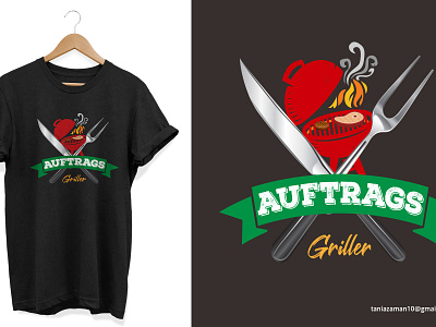 Griller T-shirt black tshirt colorful tee garman tee graphic design illustration pod t shirts tee