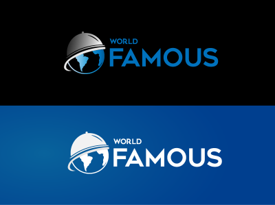 World Famous Logo concept flat logo graphic design illustraion logo simple logo two color logo vector vector art