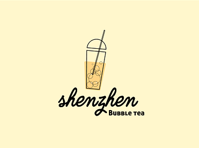 Shenzhen Bubble Tea 30 day logo challenge branding illustration logos visual identity