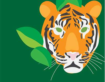 Tiger digitalart illustration tiger wild