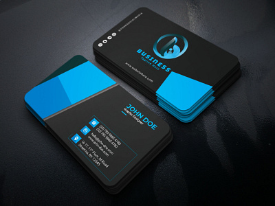 Business Card blue business card corporate creative cyan design id new orange photoshop print ready psd quality standard