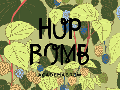 Hop-Bomb beer beer bomb botany hop label