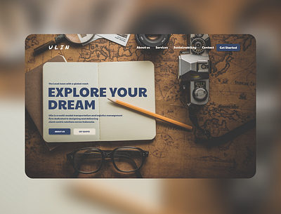 ulin web design design explore landing page landing page design travel travel app web