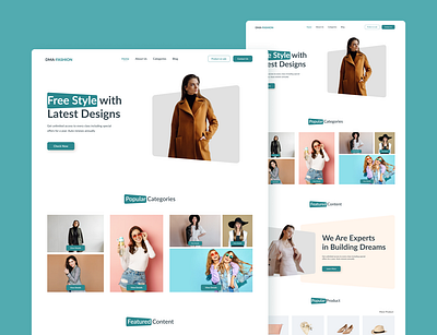 OOTD Shop branding design landingpage ui web