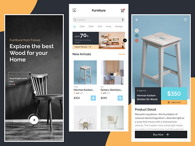 Furniture Mobile App app app design branding design figma furniture mobile app ui uiux