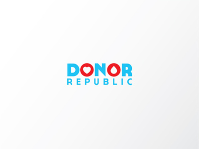 Donor Republic branding design flat logo minimal vector