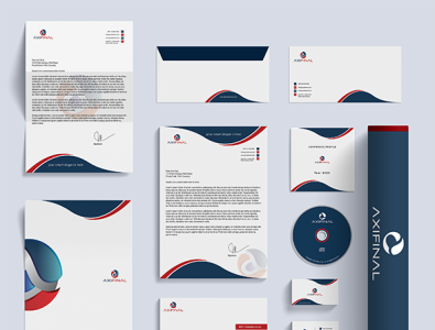 Stationery Design Template-Illustrator & InDesign Formats logo stationery design