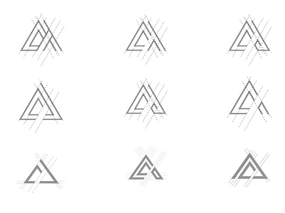 Letter Mark A + C flat lettermark logodesign minimal vector