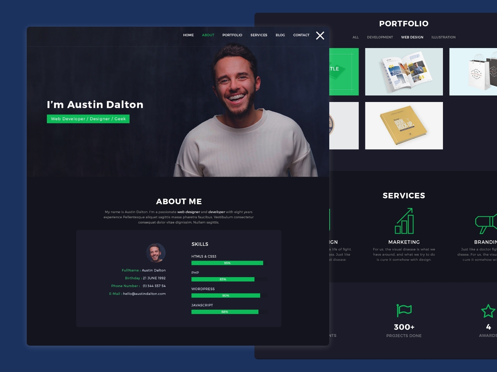 Creative Portfolio Template by Brixoptim on Dribbble