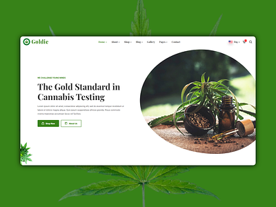 Goldie - Cannabis Website Template best shots cannabis cbd cbd oil clean creative creative design designer dribble best shot landing page ux design website