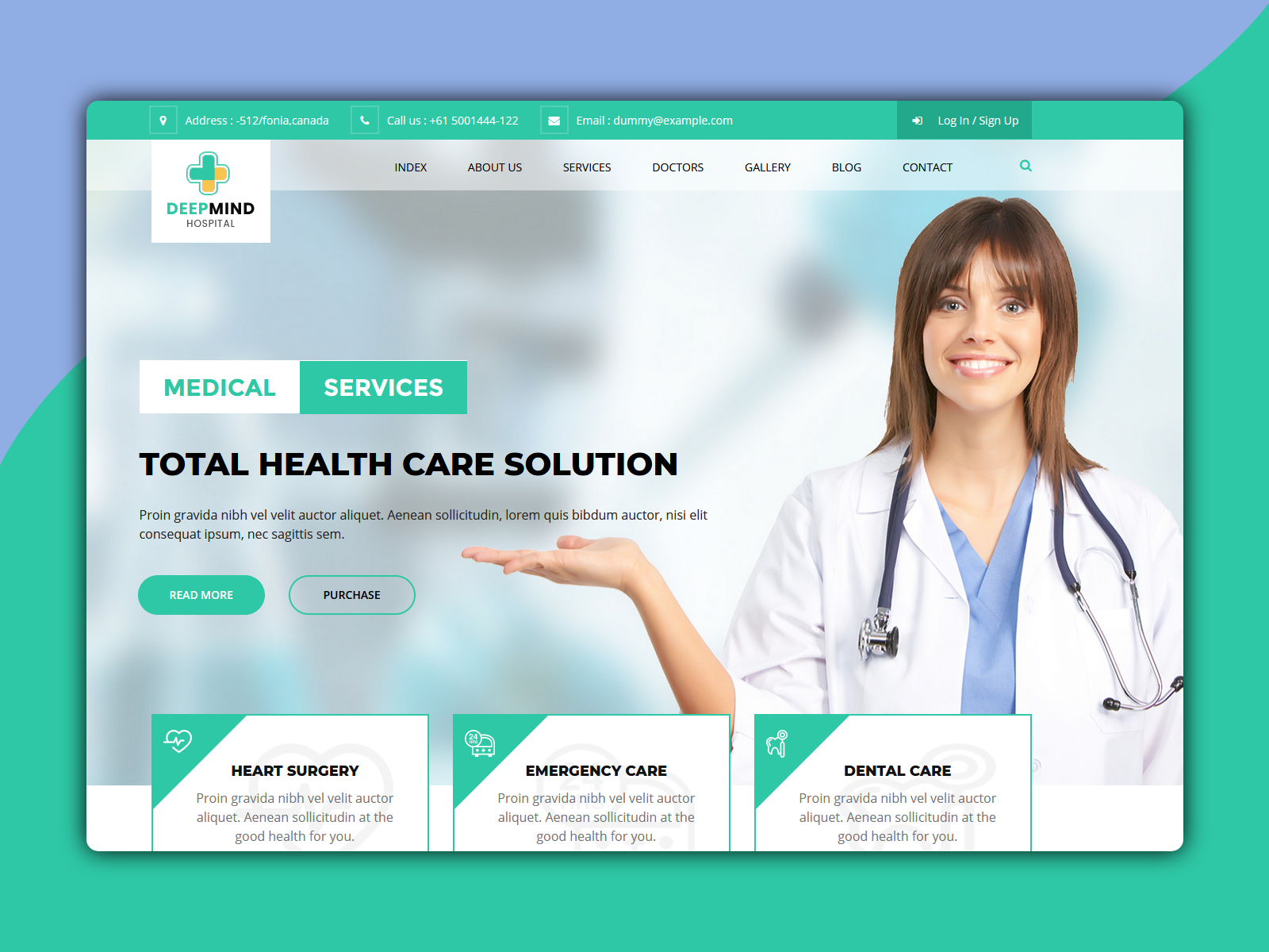 Deep Mind - Health Care Solution Landing Page Website by Brixoptim on ...