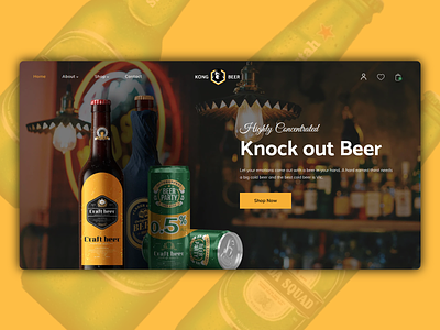 KONGBEER - Bar website landing page alcohol alcoholic beer best shots clean creative creative design design designer dribble best shot kongbeer kongbeer landing page ux design website