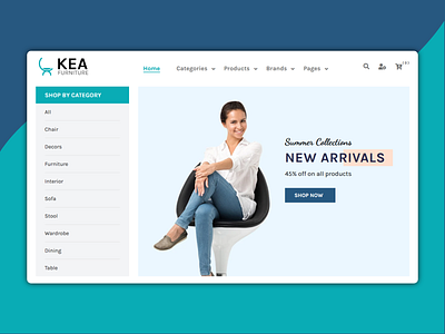 KEA - Furniture website landing page