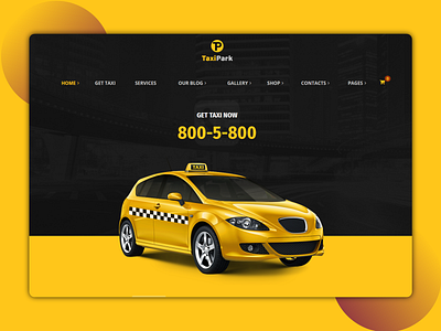 TaxiPark - Online Taxi booking website landing page