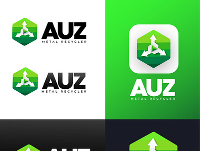 Auz Metal Recycler branding graphic design logo ui