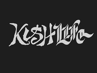 KushLife Blog Header - Option B bailey bezierwrangler blog custom dave header kush kushqlty lettering life logotype type