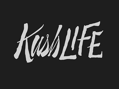 KushLife Blog Header - Option A bailey bezierwrangler blog custom dave header kush kushqlty lettering life logotype type