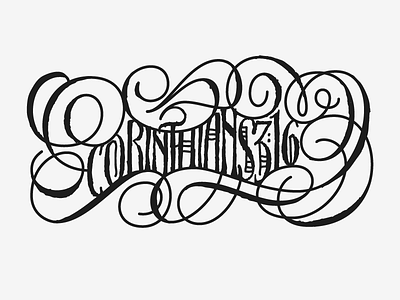 Corinthians Tattoo — 2nd Option bailey bezierwrangler custom dave design flourish lettering swash tattoo type typography