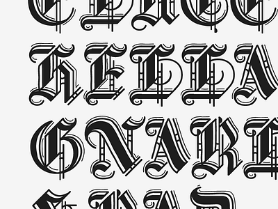Style 2: Highlight bailey bezierwrangler black blackletter custom dave letter type typography