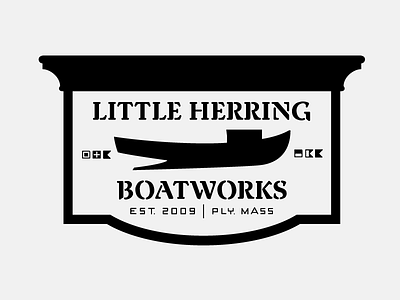 Little Herring Boatworks — Custom Type & Sign Design bailey barn bezierwrangler boat custom dave nautical serif sign stencil type typography