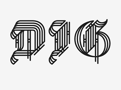 DIG bailey bezierwrangler blackletter custom dave line tri type typography