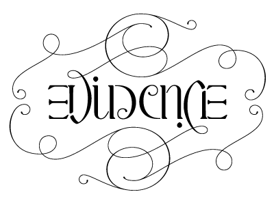 Evidence Rotational Ambigram ambigram custom final illustrator lettering roatational type