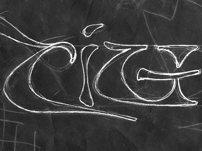 CIG_ ambigram lettering pencil type wip