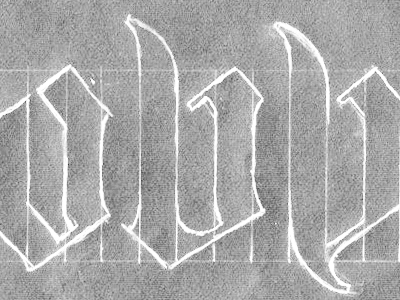 _OBB_ You Know Me ambigram black letter custom lettering type wip