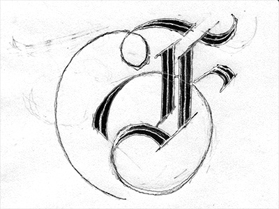 _F_ IS FOR… blackletter custom lettering pencil type