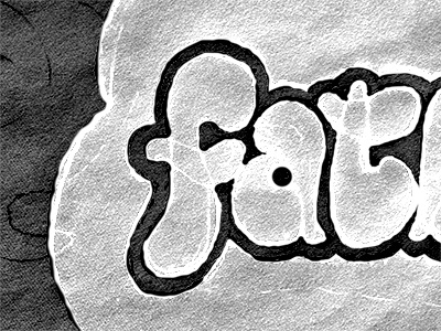 Fat custom fat lettering type