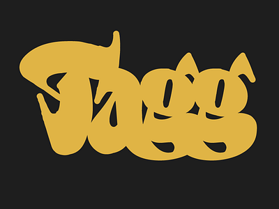 Day009 — Tagg(erung) custom lettering practice