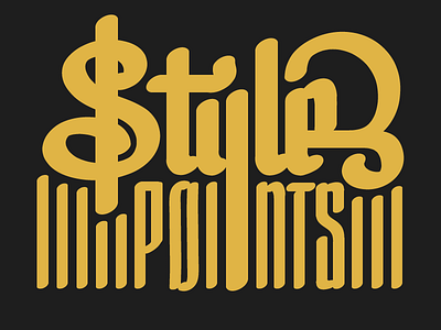 Day014 — Style Points brush casual dollar lettering practice sign