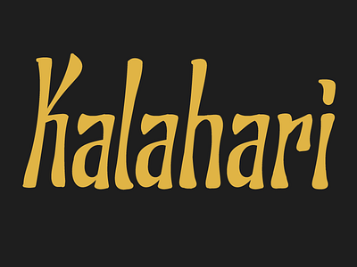 Day021 — Kalahari (Africa) custom lettering practice