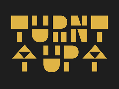 Day036 — TURNT UP custom lettering practice stencil type typography