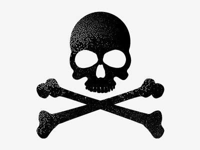 Skull & Crossbones crossbones illustration skull tattoo texture wip