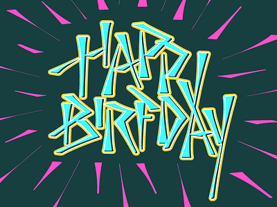 Happy Birfday Larinda birthday happy lettering neon