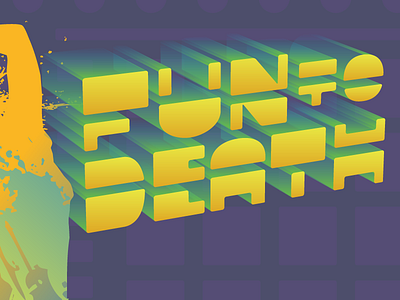 Fun To Death Evolved design geometric gradient lettering logo music type typography