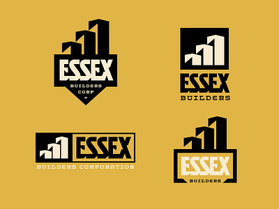 Essex Builders — Alternate Direction buildings construction custom discourse font lettering logo