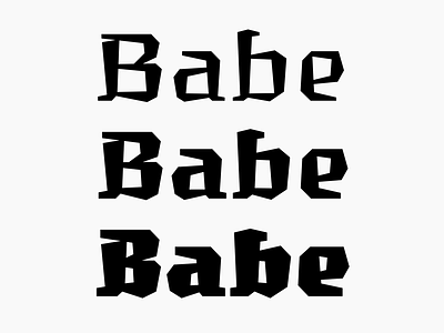 Babe In-Progress design font type typeface