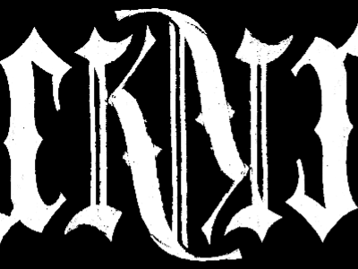 _KN_ V2 ambigram blackletter custom lettering pencil type wip