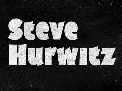 Steve Hurwitz Logo R1 black custom design fun lettering logo quirky sans type white