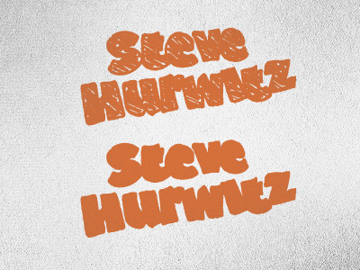 Steve Hurwitz Logo FINAL custom filled hand drawn logo quirky sans texture type worn