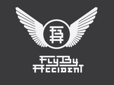 Fly By Accident branding custom fashion icon identity illustration lettering logo monogram type wings