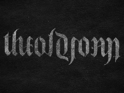 "The Old Man" Ambigram — Conceptual Drawing ambigram blackletter custom drawing grunge paper pencil rotational texture type wip