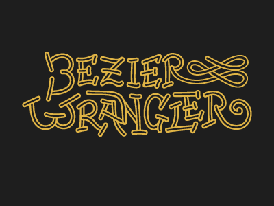 Bezier Wrangler bezier custom identity lettering logo outline script self type wrangler