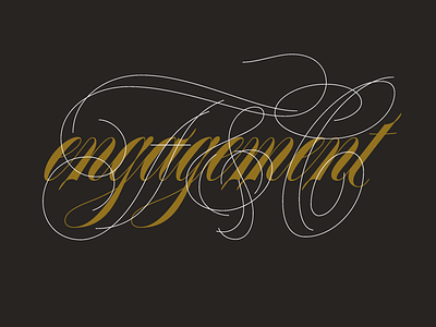 F&C engagement abstract ampersand font script spencerian type typeface