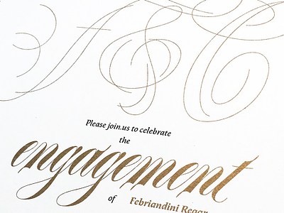 F&C engagement ampersand font italic lettering riso risograph script spencerian text type typeface